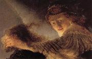 Rembrandt van rijn Details of the Blinding of Samson oil